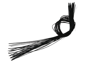 Pedig štípaný plochý 1m černý