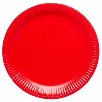 Papírové talíře Červené, 23 cm - 8 ks - Amscan