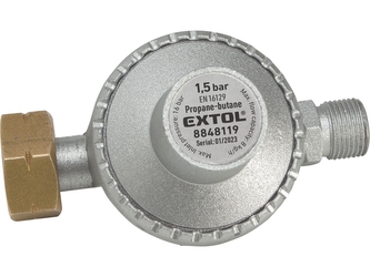 EXTOL PREMIUM regulátor tlaku pro hořáky na propan-butan, 1,5bar, výstup závit G3/8"L