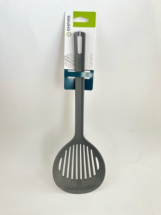 Naběračka děrovaná 33,5cm plast šedá