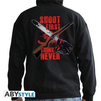 Mikina Ash vs Evil Dead - Shoot first, think never - vel. S