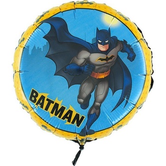 Foliový balonek Batman kulatý  45 cm - Nebalený Foliový balonek Batman kulatý  45 cm - Nebalený