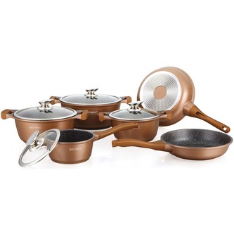 Sada nádobí Royalty, 10 ks, barva copper