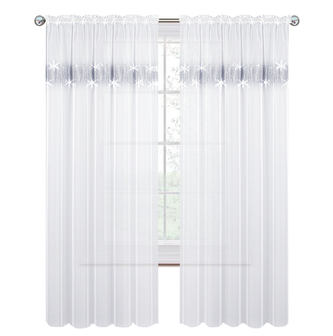 Dekorační záclona s řasící páskou LAURENCE 250 bílá 145x250 cm (cena za 1 kus) MyBestHome