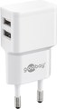 Goobay Napájecí a nabíjecí adaptér 230V na 2x USB, max.2,4A, bílý