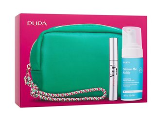 Pupa Vamp! řasenka Vamp! Extreme 12 ml + čisticí pěna Mousse Me Softly 100 ml + kosmetická taštička