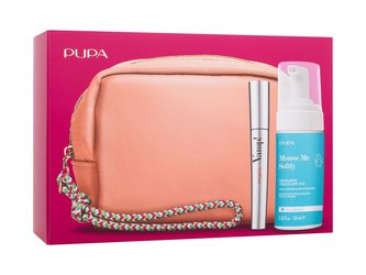 Pupa Vamp! řasenka Vamp! 9 ml + čisticí pěna Mousse Me Softly 100 ml + kosmetická taštička