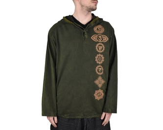 Pánská mikina Čakry, zelená