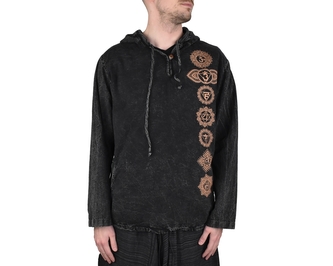 Pánská mikina Čakry, černá