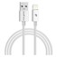 RhinoTech kabel s nylonovým opletem USB-A na Lightning 2,4A, 1 m bílý