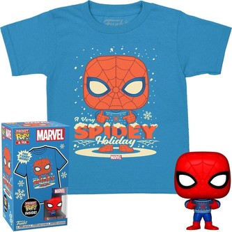 Funko Pocket POP! & Tee: Marvel -Holiday Spiderman S (dětské)