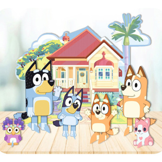 Sada dekorací na stůl - Bluey 7 ks