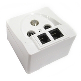 Zásuvka SAT+TV+R+LAN+TEL FD 11 SET