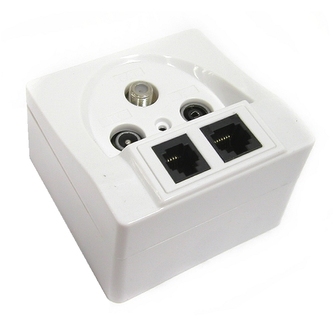 Zásuvka SAT+TV+R+LAN+TEL FD 11 SET