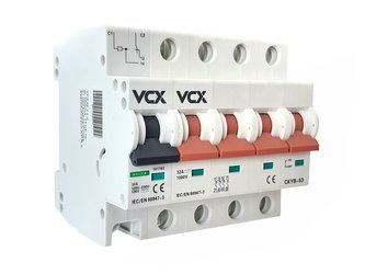 Odpínač s vypínací spouští VCX CKYB63+MX+OFF PV 4P 32A 1000V DC