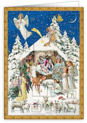 QUIRE PUBLISHING Přání adventní kalendář WF317 QP  - vánoční