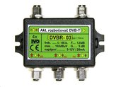 Ivo DVBR-03 aktivní rozbočovač 4x výstup"F" 5dB zisk