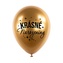 Balonky Chrome Krásné narozeniny, Zlaté 5 ks