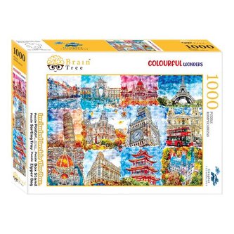 Puzzle Brain Tree Památky v barvách 1000 dílků