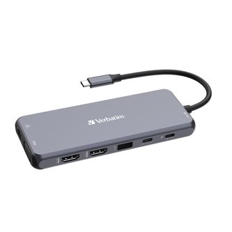 Verbatim USB-C Pro Multiport Hub CMH-14, 14 portů /HDMI, USB-A, USB-C, SD,microSD, RJ45, VGA, Audio/