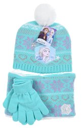 SOUPRAVA ČEPICE, RUKAVICE  A NÁKRČNÍK FROZEN - velikost 54