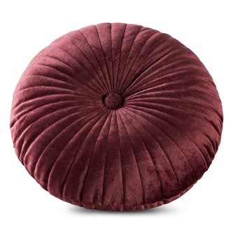 Polštář s výplní VELVETIA černá O 40 cm Mybesthome