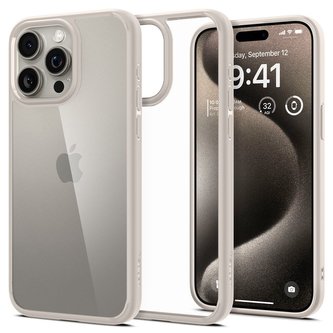 Spigen Ultra Hybrid, natural titanium - iPhone 15 Pro