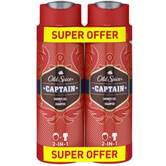 Old Spice Sprchový gel 2 v 1 Captain Duo 2 x 400 ml man