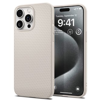 Spigen Liquid Air, natural titanium - iPhone 15 Pro