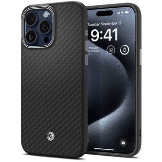 Spigen Enzo Aramid, matte black - iPhone 15 Pro
