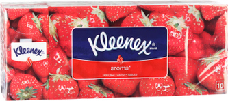 Kleenex papírové kapesníky Strawberry jahoda 10× 10 ks