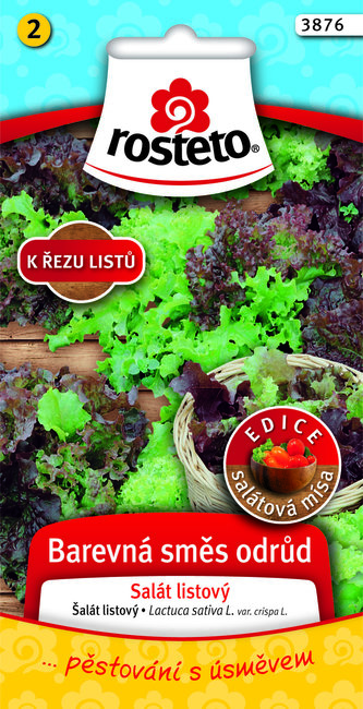 Rosteto Salát kadeřavý k řezu - Barevná směs odrůd 0,8g Rosteto Salát kadeřavý k řezu - Barevná směs odrůd 0,8g