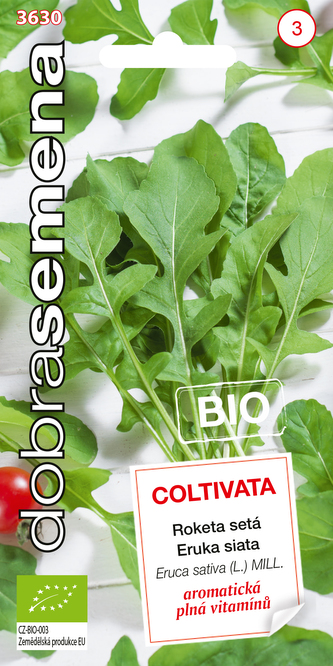 Dobrá semena BIO Roketa setá - Coltivata 3g Dobrá semena BIO Roketa setá - Coltivata 3g