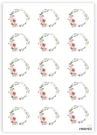 Malá kolečka s romantickými růžemi