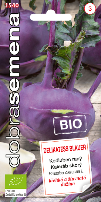 Dobrá semena BIO Kedluben modrý -  Delikatess Blauer raný 0,8g