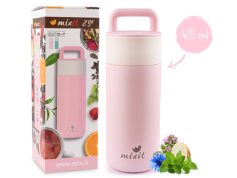 Mixit - Mixit 2go - Termoska s čajovým sítkem 420 ml (růžová) 0 g