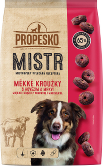 Propesko Mistr Adult měkké kroužky s hovězím 1,5 kg