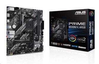 ASUS PRIME B550M-K ARGB soc.AM4 B550 DDR4 mATX M.2 HDMI DP