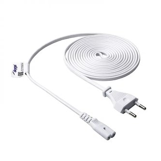 Akyga napájecí kabel 3m/250V/CEE 7/16 na IEC C7/2x0.5mmm2 - bílá
