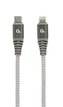 Gembird kabel nabíjecí USB-C (M) na 8pin Lightning (M), 1,5 m, prémiový, opletený, bílý