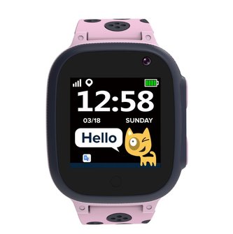 CANYON smart hodinky Sandy KW-34 PINK/GREY,1.44", Nano SIM, SOS tlačítko, GPS+LBS, kamera, volání, perimetr