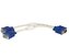 Akyga adaptér VGA/2x VGA/ABS/PVC/bílá