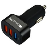 Nabíječka do auta "C-07", 3x USB, QC 3.0, 2,1A, CANYON CNE-CCA07B