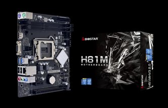 BIOSTAR, Socket 1150, Intel H81, v.2.0, 2x DDR3 1600MHz, max 16GB, 1x PCI-E x16, 2x SATA III, 2x SATA II, 1GB LAN,
