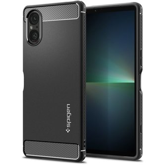 Spigen Rugged Armor, matte black - Sony Xperia 5V