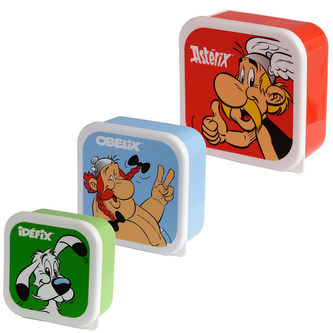 Sada 3 krabiček na oběd - Asterix, Obelix a Idefix M/L/XL
