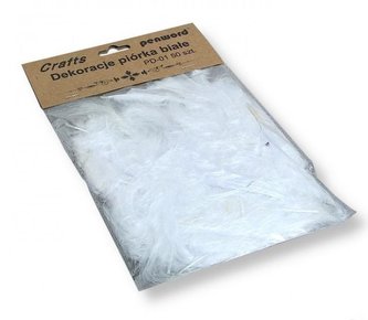 Piórka białe 10-15cm 50szt