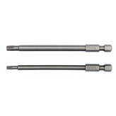 Sada bitů 1/4" 2 ks TORX L=100 mm T15, T27