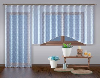 Forbyt, Hotová záclona nebo balkonový komplet, Diana, bílá 500 x 160 cm