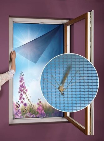 Síť do okna proti hmyzu a pylu 75 x 150 cm
